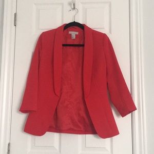 H&M Red Open Blazer Jacket - Size 4